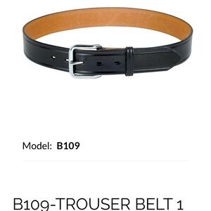 Don Hume B109 Trouser Belt Men's Black Leather Belt 46